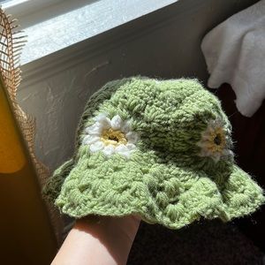 Crochet flower hat
